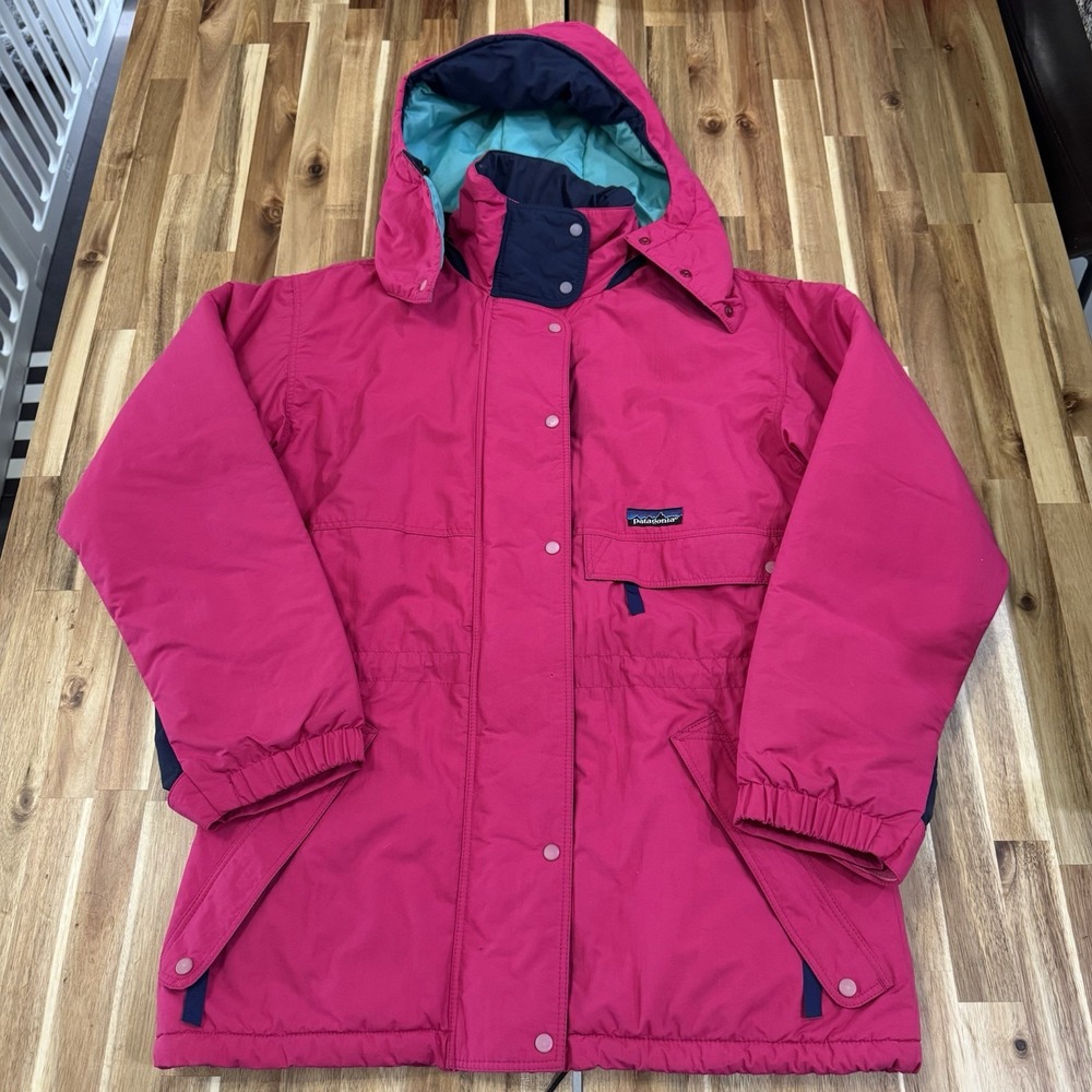 Vintage Patagonia Jacket Womens 8 Pink Parka Full Zip Hooded Outdoor 90s